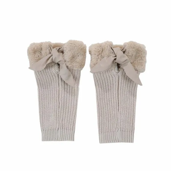Donsje Amsterdam Socks and Tights Girls Gina Leg Warmers Light Teddy