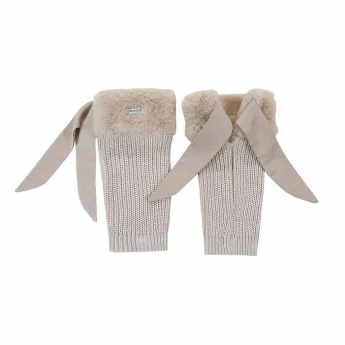 Donsje Amsterdam Socks and Tights Girls Gina Leg Warmers Light Teddy