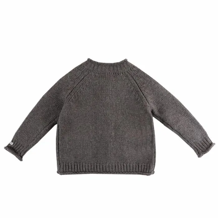 Donsje Amsterdam Sweaters and Cardigans Baby Bieka Cardigan Dark Taupe Melange