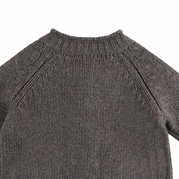 Donsje Amsterdam Sweaters and Cardigans Baby Bieka Cardigan Dark Taupe Melange