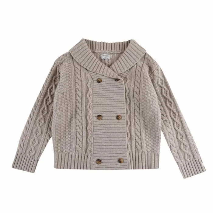 Donsje Amsterdam Sweaters and Cardigans Baby Jesper Cardigan Soft Taupe
