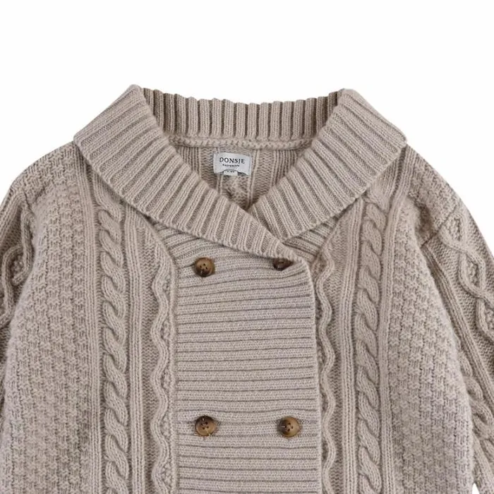 Donsje Amsterdam Sweaters and Cardigans Baby Jesper Cardigan Soft Taupe