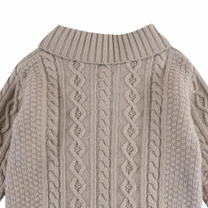Donsje Amsterdam Sweaters and Cardigans Baby Jesper Cardigan Soft Taupe