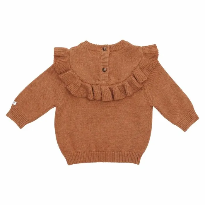 Donsje Amsterdam Sweaters and Cardigans Baby Mare Sweater Amber Brown Melange