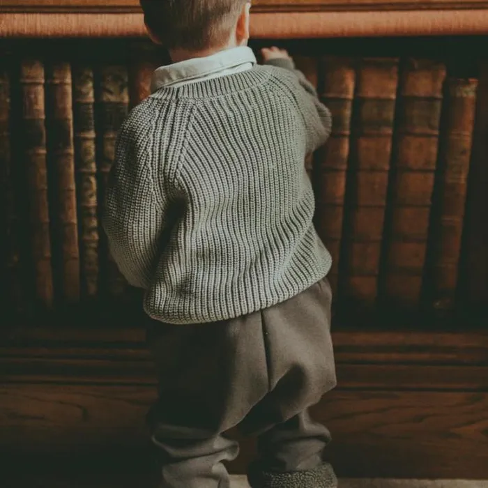 Donsje Amsterdam Sweaters and Cardigans Baby Qade Sweater Light Sage