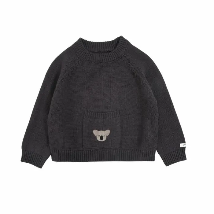 Donsje Amsterdam Sweaters and Cardigans Baby Qoeke Sweater Cloudy Grey