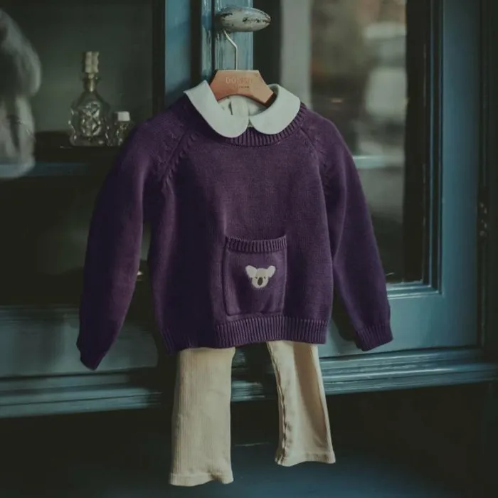 Donsje Amsterdam Sweaters and Cardigans Baby Qoeke Sweater Cloudy Grey