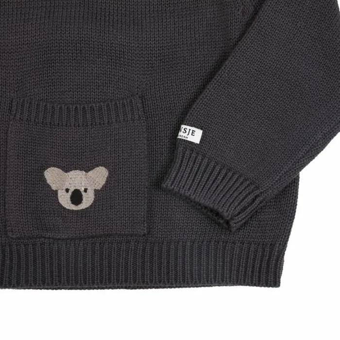 Donsje Amsterdam Sweaters and Cardigans Baby Qoeke Sweater Cloudy Grey