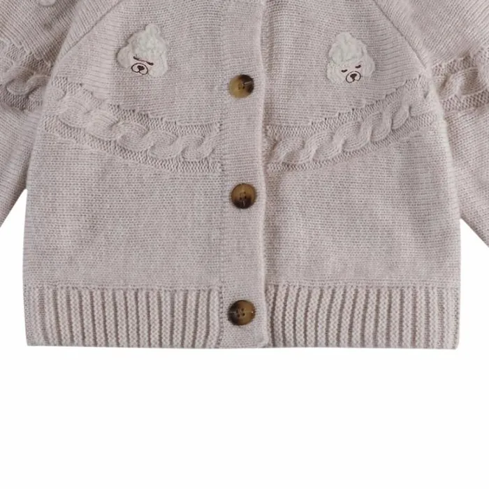 Donsje Amsterdam Sweaters and Cardigans Baby Wiesse Cardigan Soft Sand