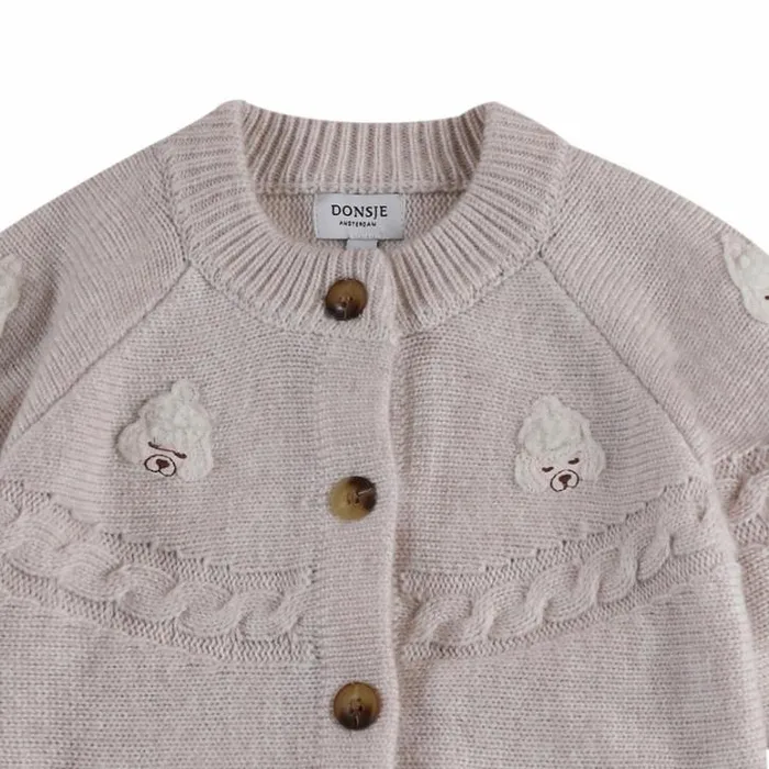 Donsje Amsterdam Sweaters and Cardigans Baby Wiesse Cardigan Soft Sand