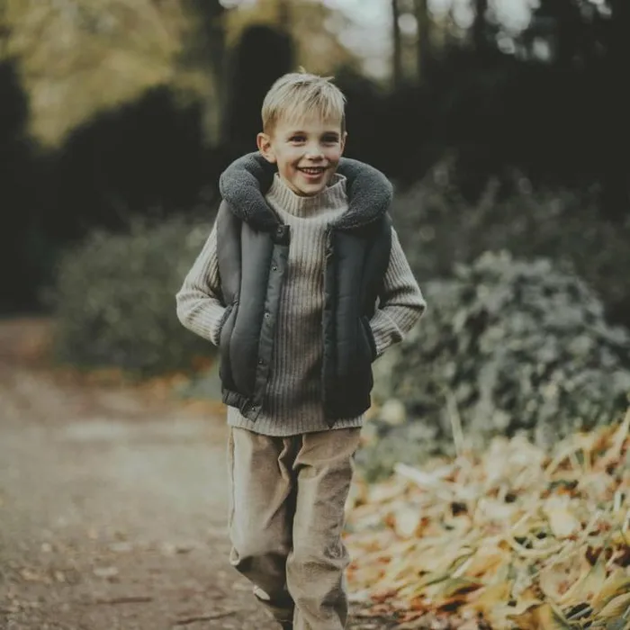 Donsje Amsterdam Sweaters and Cardigans Boys Dai Merino Wool Sweater Beige Melange