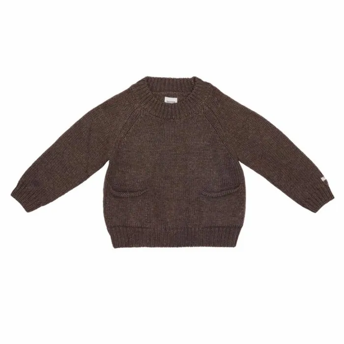 Donsje Amsterdam Sweaters and Cardigans Boys Louc Sweater Espresso Melange