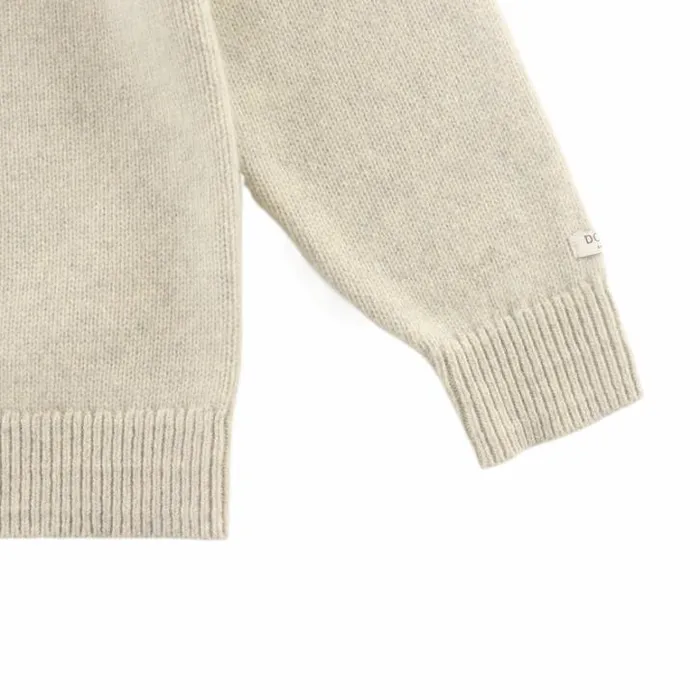 Donsje Amsterdam Sweaters and Cardigans Girls Denn Merino Wool Sweater Arctic Ivory Melange