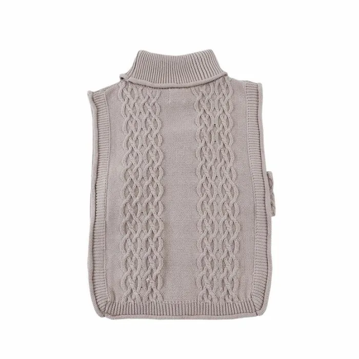 Donsje Amsterdam Sweaters and Cardigans Girls Karin Vest Soft Sand