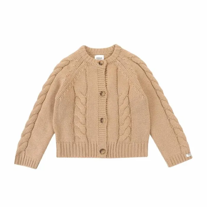 Donsje Amsterdam Sweaters and Cardigans Girls Luko Cardigan Warm Sand