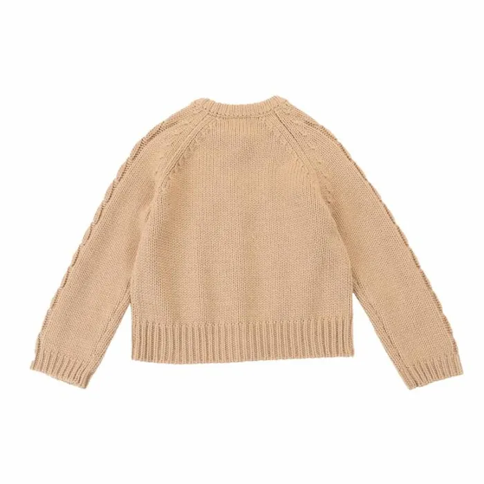 Donsje Amsterdam Sweaters and Cardigans Girls Luko Cardigan Warm Sand