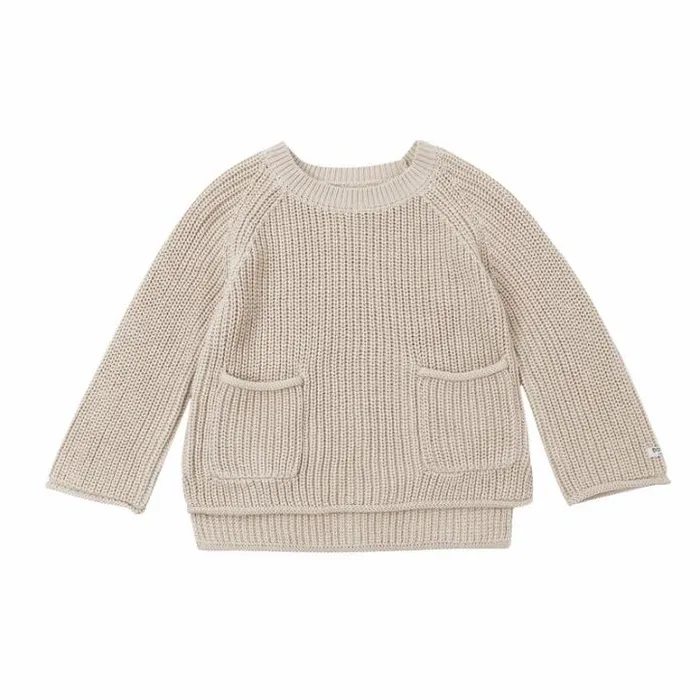 Donsje Amsterdam Sweaters and Cardigans Girls Qtella Sweater Soft Sand