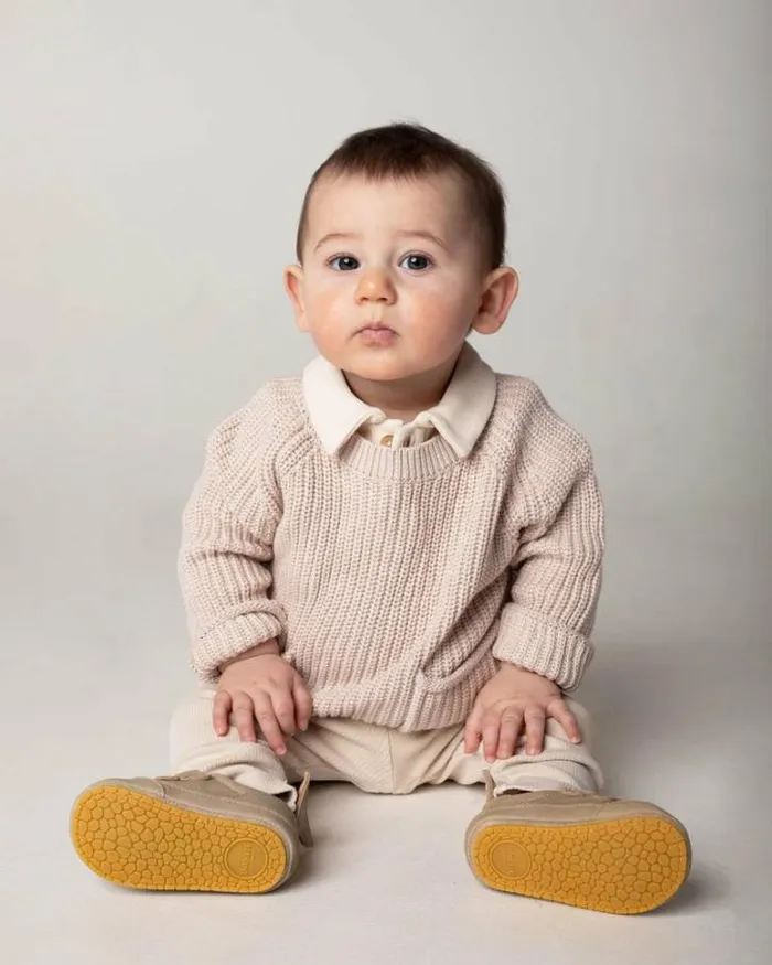 Donsje Amsterdam Sweaters and Cardigans Girls Qtella Sweater Soft Sand