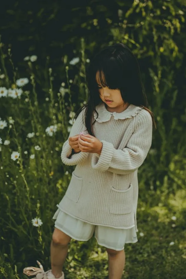 Donsje Amsterdam Sweaters and Cardigans Girls Qtella Sweater Soft Sand