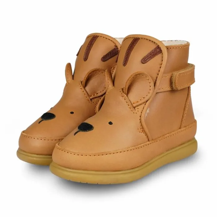 Donsje Amsterdam Toddler Shoes Baby Dubu Classic Shoes Camel Classic Leather