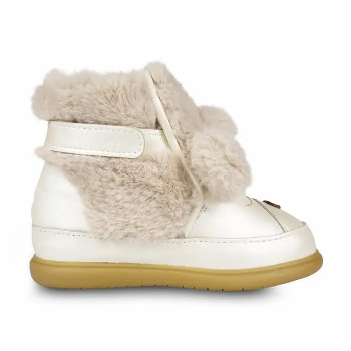 Donsje Amsterdam Toddler Shoes Girls Girls Dubu Exclusive Shoes Off White Metallic Leather