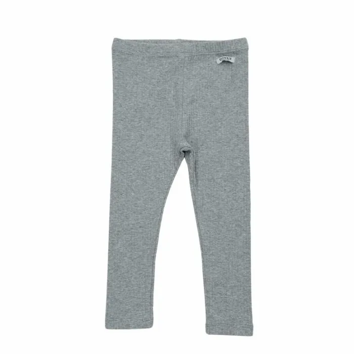 Donsje Amsterdam Trousers and Leggings Baby Nora Leggings Light Grey Melange