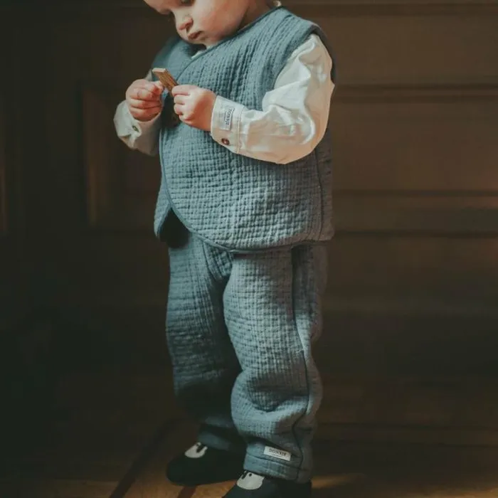 Donsje Amsterdam Trousers and Leggings Baby Sini Trousers Steel Blue
