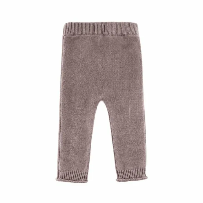 Donsje Amsterdam Trousers and Leggings Baby Trig Merino Wool Trousers Dark Taupe Melange