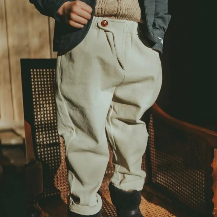 Donsje Amsterdam Trousers Boys Beekie Trousers Cloudy Cream