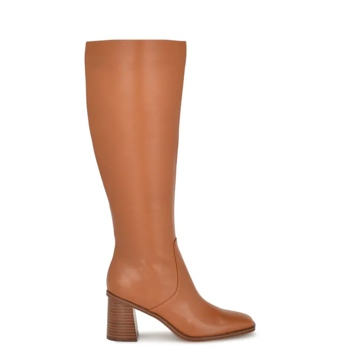 Dortha Dress Boots Natural Women Nine West Boots and Booties