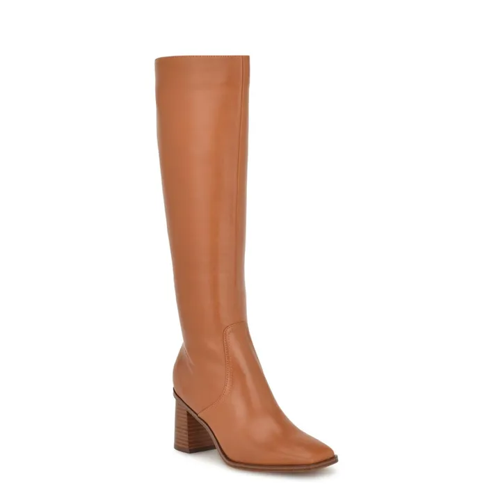 Dortha Dress Boots Natural Women Nine West Boots and Booties