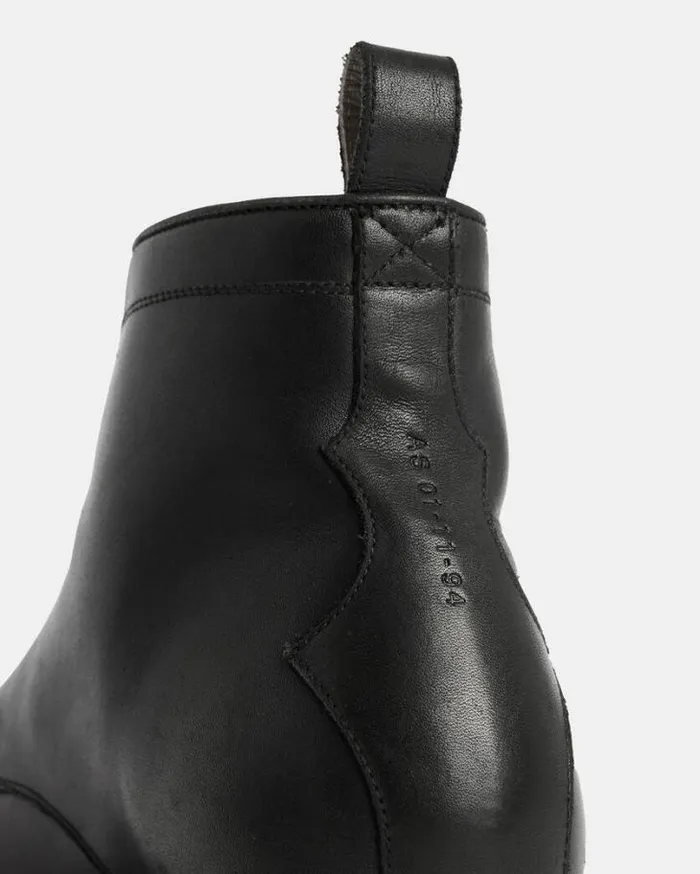 Drago Leather Lace Up Boots Black Men AllSaints Shoes and Boots