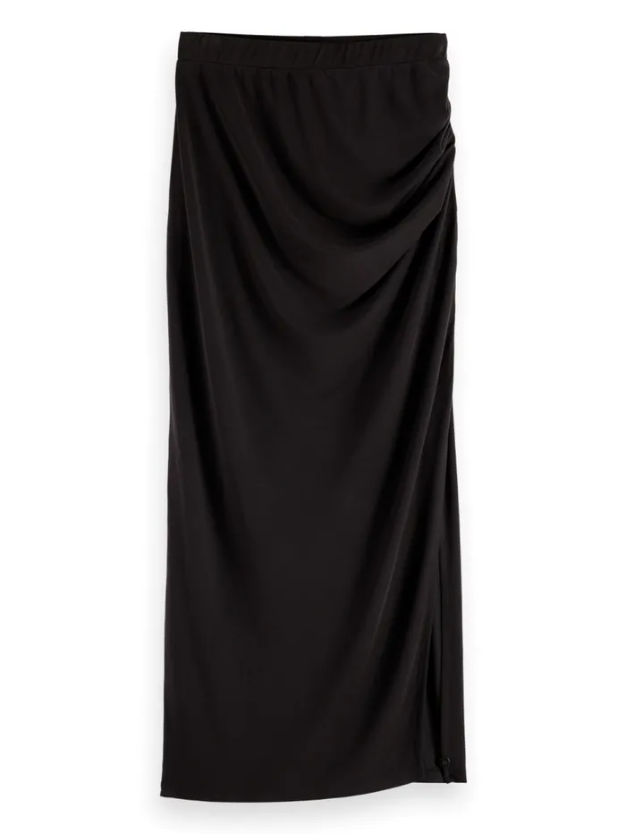 DRAPED JERSEY SKIRT Evening Black Women Scotch and Soda Skirts and Shorts