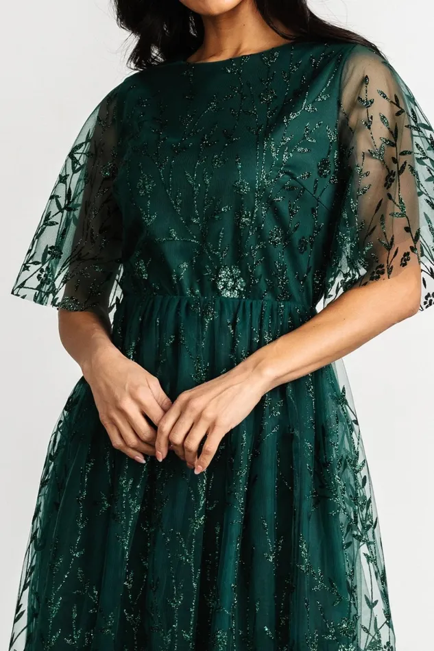 Duchess Tulle Dress Dark Green Sparkle Women Baltic Born Mother Of The Bride