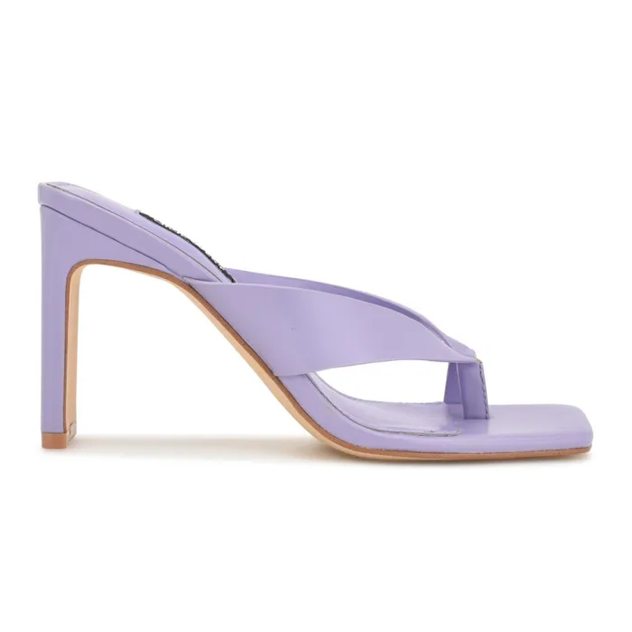 Durlife Heeled Thong Sandals Light Purple Women Nine West Sandals