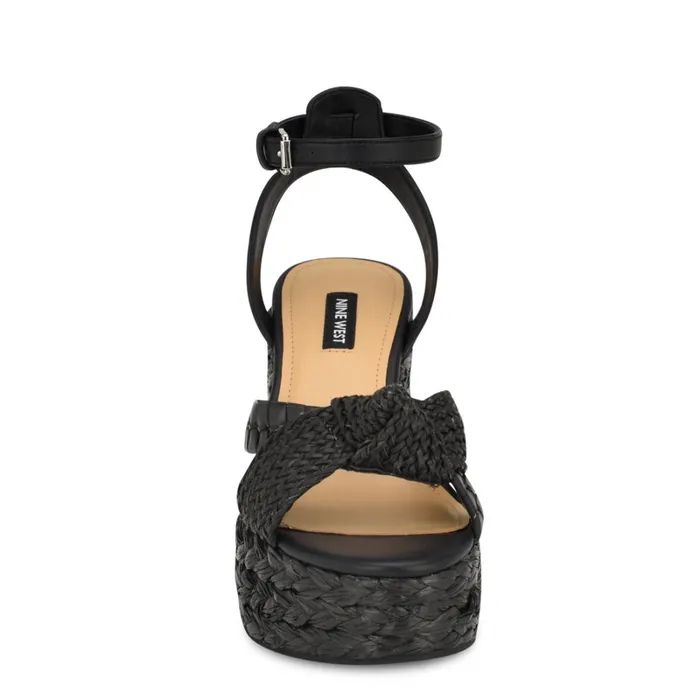 Eaden Woven Wedge Sandals Black Women Nine West Wedges Eaden Woven Wedge Sandals Black Women Nine West Wedges