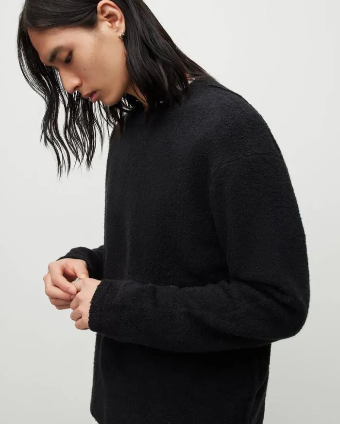 Eamont Crew Sweater Black Men AllSaints Sweaters