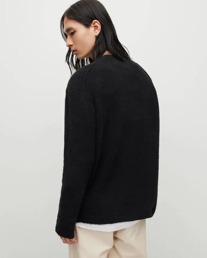 Eamont Crew Sweater Black Men AllSaints Sweaters