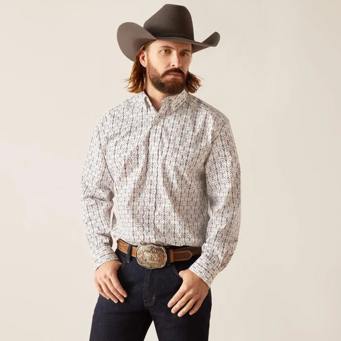 Edgar Classic Fit Shirt White Men Ariat Button Down Shirts