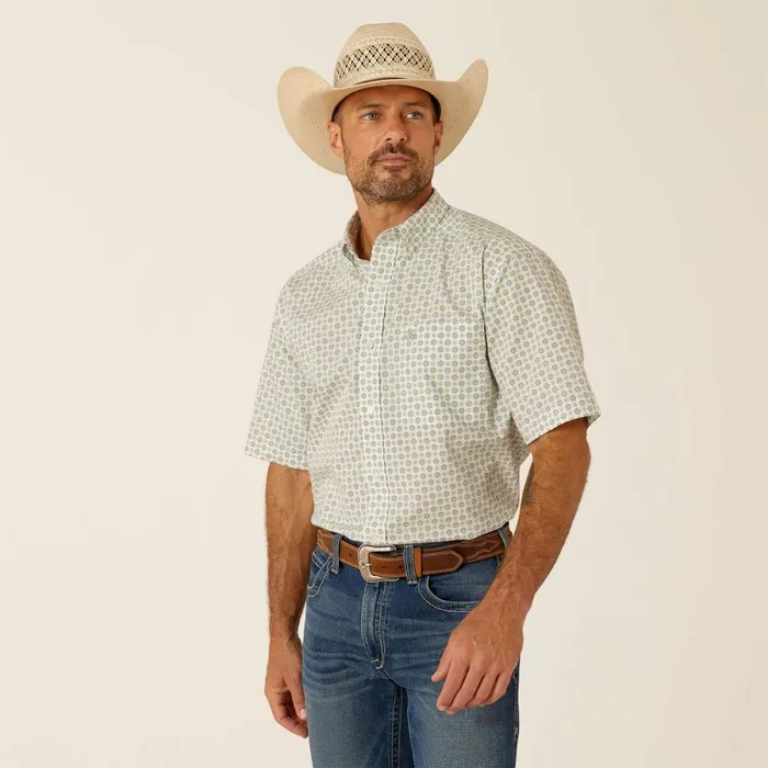 Eduardo Classic Fit Shirt Green Men Ariat Button Down Shirts