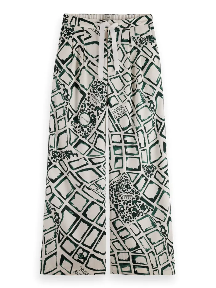 Eleni Printed Pyjama Pant Nieuw Amsterdam City Soft Ice Women Scotch and Soda Pants