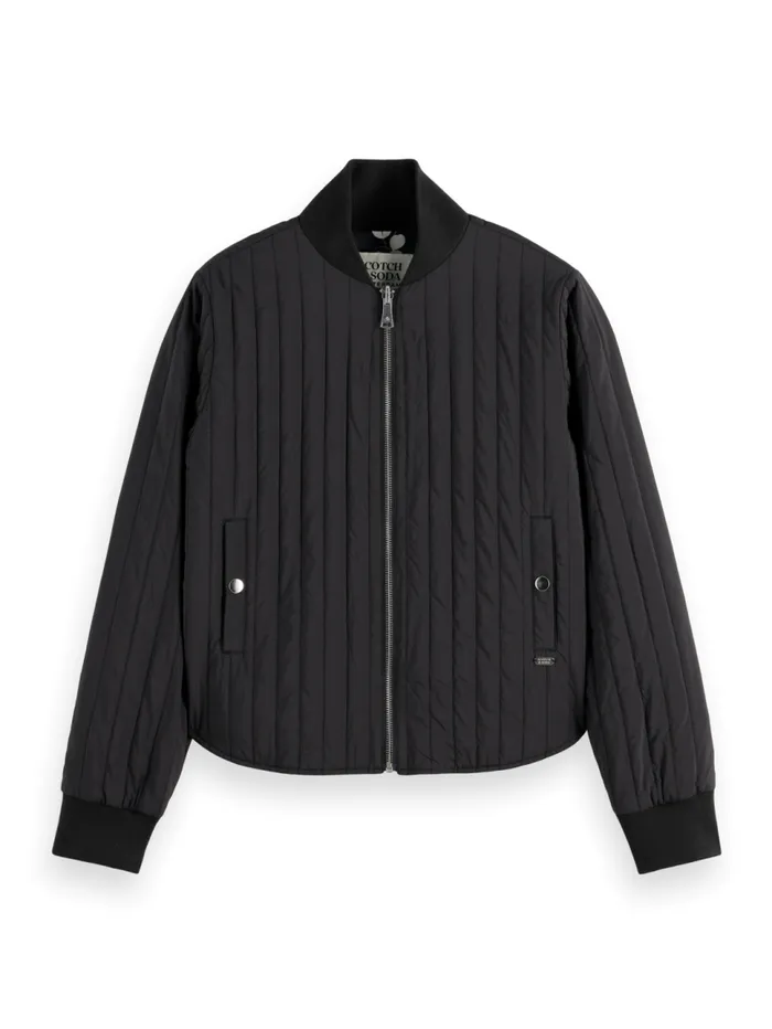 ELEVATED REVERSIBLE BOMBER Evening Black Women Scotch and Soda Jackets and Coats ELEVATED REVERSIBLE BOMBER Evening Black Women Scotch and Soda Jackets and Coats