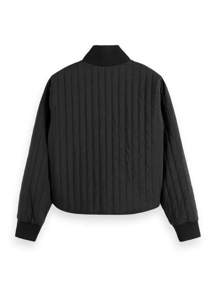 ELEVATED REVERSIBLE BOMBER Evening Black Women Scotch and Soda Jackets and Coats ELEVATED REVERSIBLE BOMBER Evening Black Women Scotch and Soda Jackets and Coats
