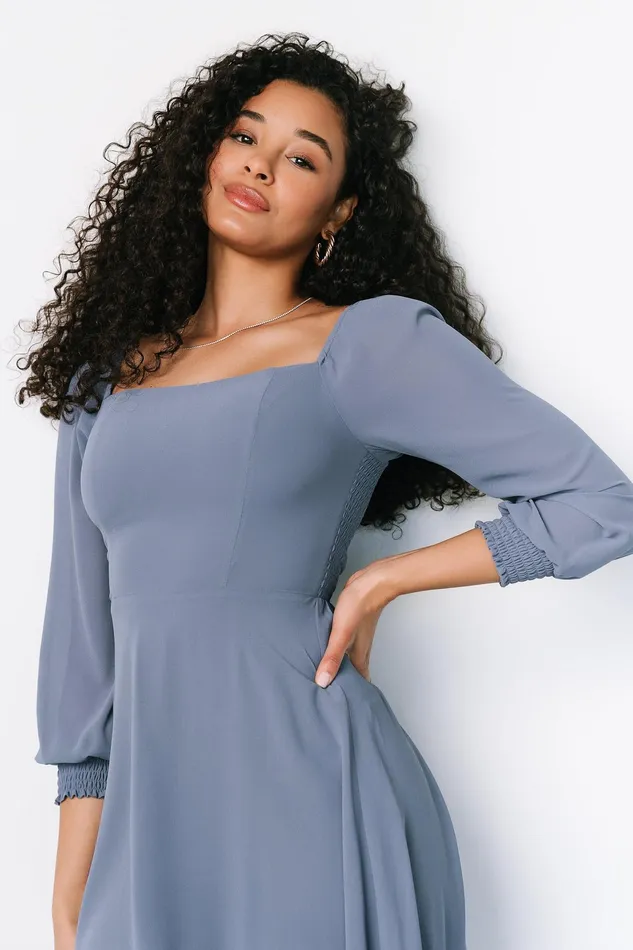 Elise Short Dress Whisper Blue Women Baltic Born Short Dresses Elise Short Dress Whisper Blue Women Baltic Born Short Dresses