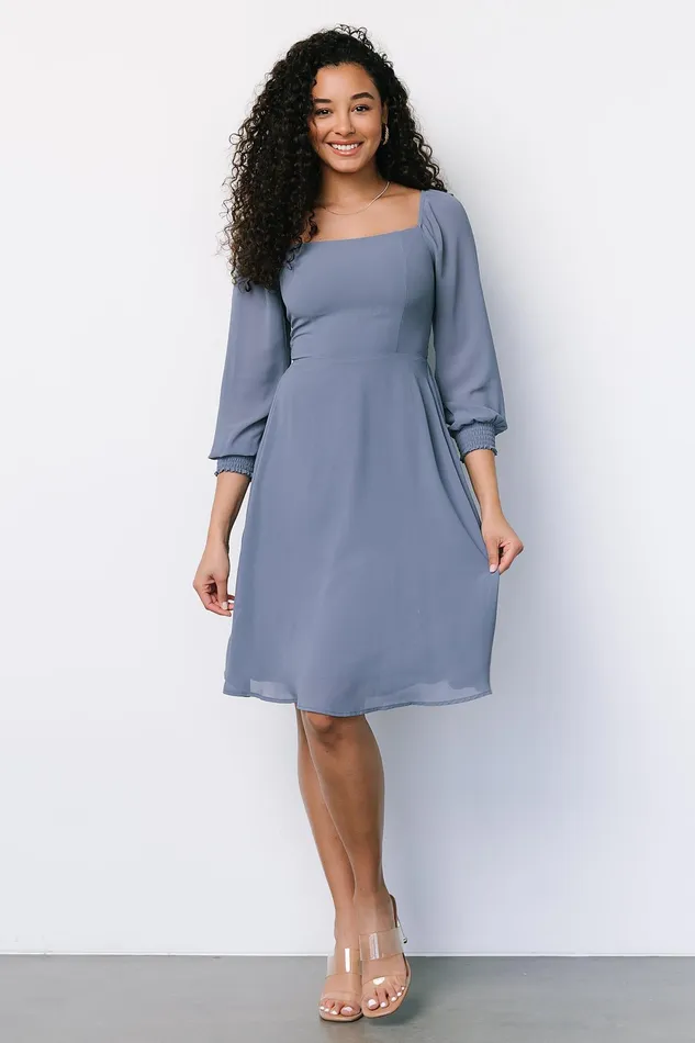 Elise Short Dress Whisper Blue Women Baltic Born Short Dresses Elise Short Dress Whisper Blue Women Baltic Born Short Dresses