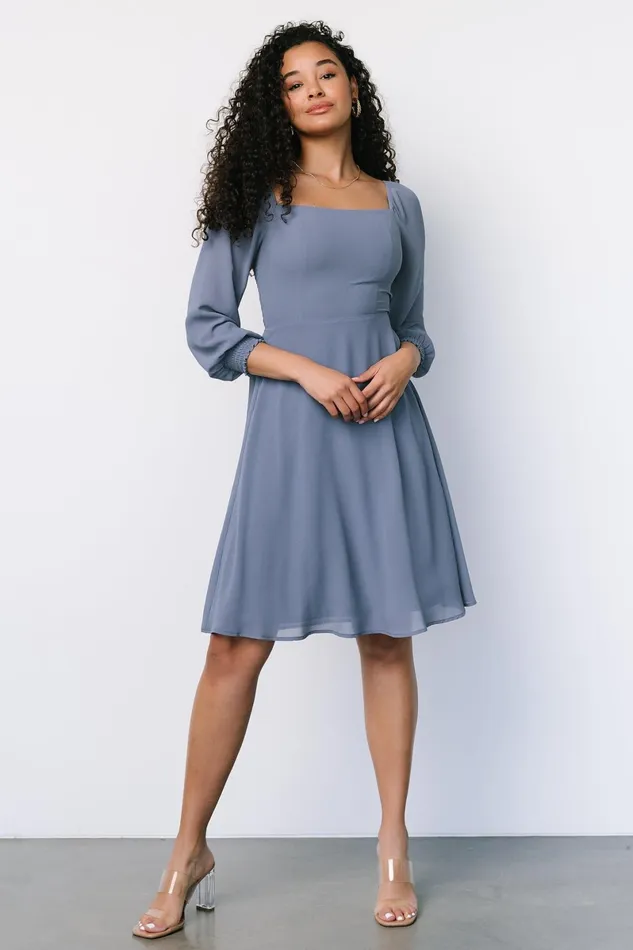 Elise Short Dress Whisper Blue Women Baltic Born Short Dresses Elise Short Dress Whisper Blue Women Baltic Born Short Dresses