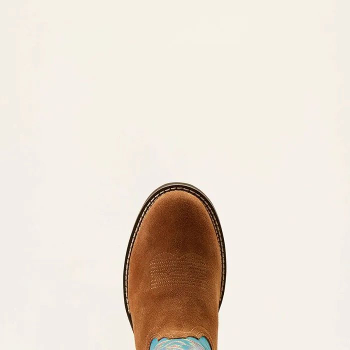 Elko Western Boot Chestnut Suedebasin Blue Women Ariat Western Boots Elko Western Boot Chestnut Suedebasin Blue Women Ariat Western Boots