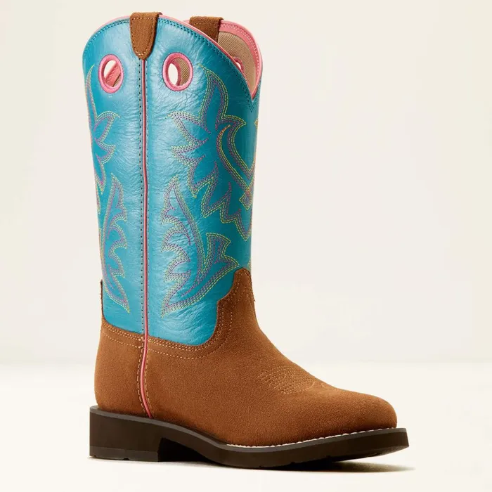 Elko Western Boot Chestnut Suedebasin Blue Women Ariat Western Boots Elko Western Boot Chestnut Suedebasin Blue Women Ariat Western Boots