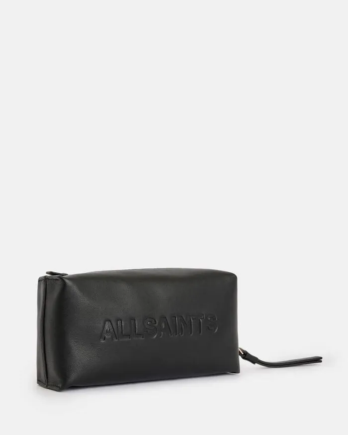Elliotte Leather Storage Pouch Bag Black Women AllSaints Handbags and Wallets