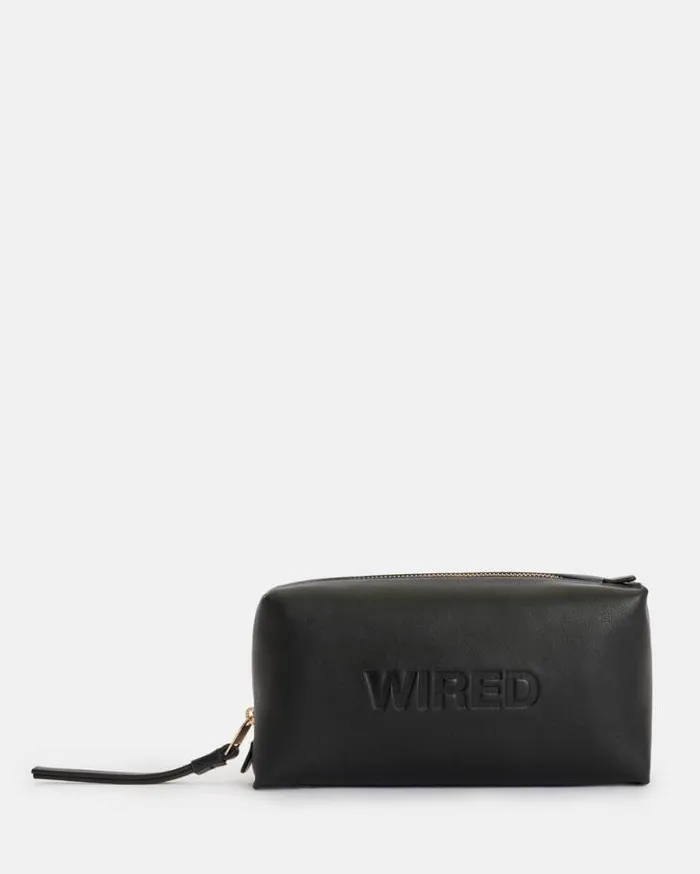 Elliotte Leather Storage Pouch Bag Black Women AllSaints Handbags and Wallets